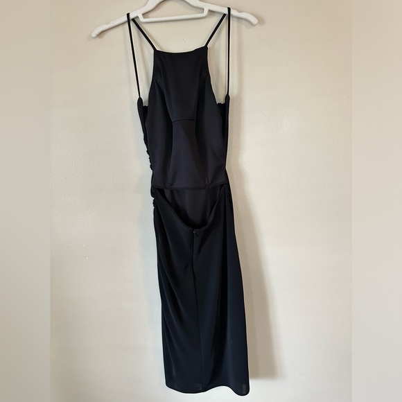 NWOT La Femme - 29312 Halter Open Back Jersey Short Prom Dress Sz 0 - Picture 4 of 6